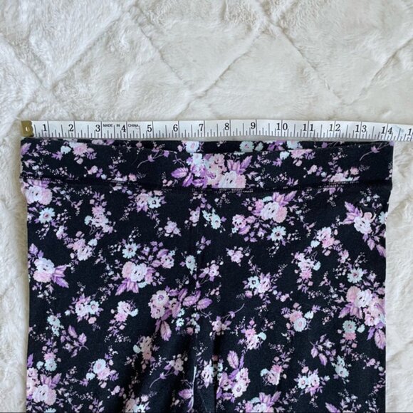 Victoria’s Secret PINK | Black Floral Print Leggings | Size Medium - Picture 9 of 12